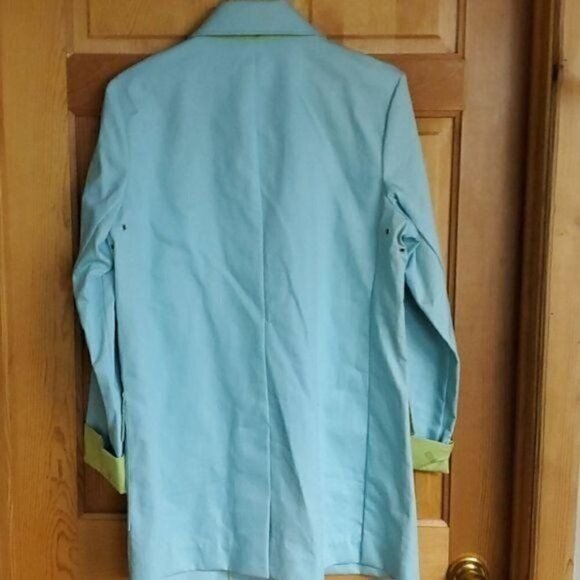 Jamaica Bay Lined Vented Pineapple Graphic Long Sleeve Sz L Jacket with Pockets - Picture 7 of 12